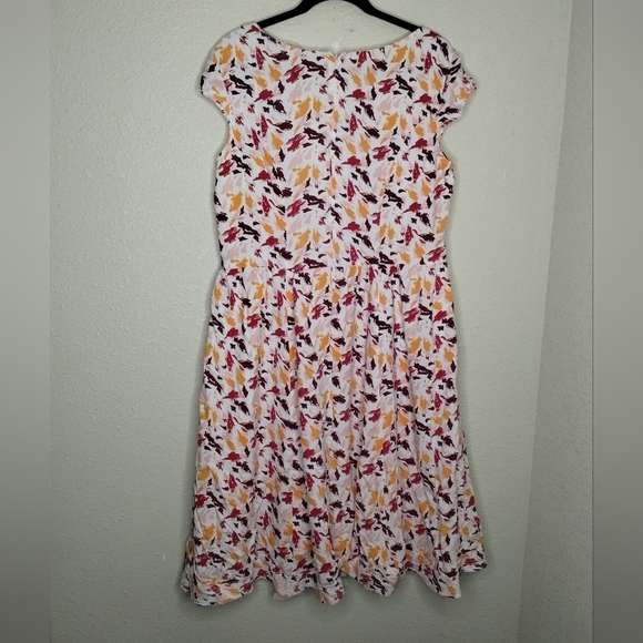 Wayward Fancies eShakti Cap Sleeve V-Neck Midi Dress Size 1X - Picture 5 of 8